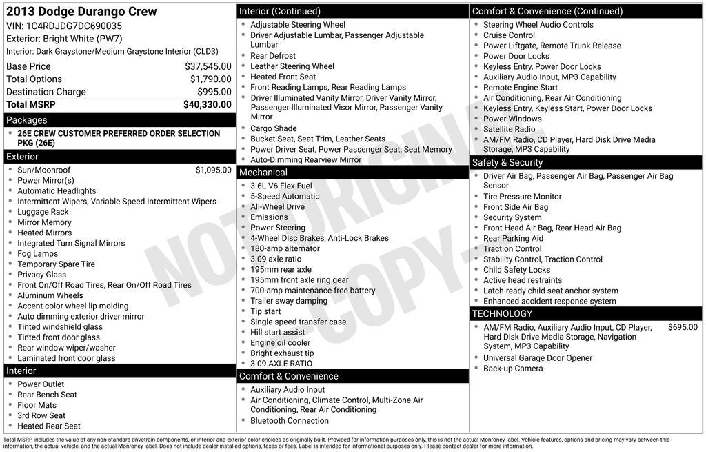 2013 Dodge Durango Crew