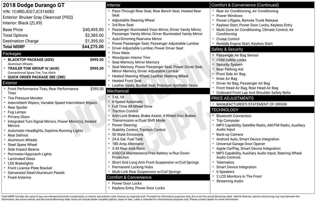 2018 Dodge Durango GT
