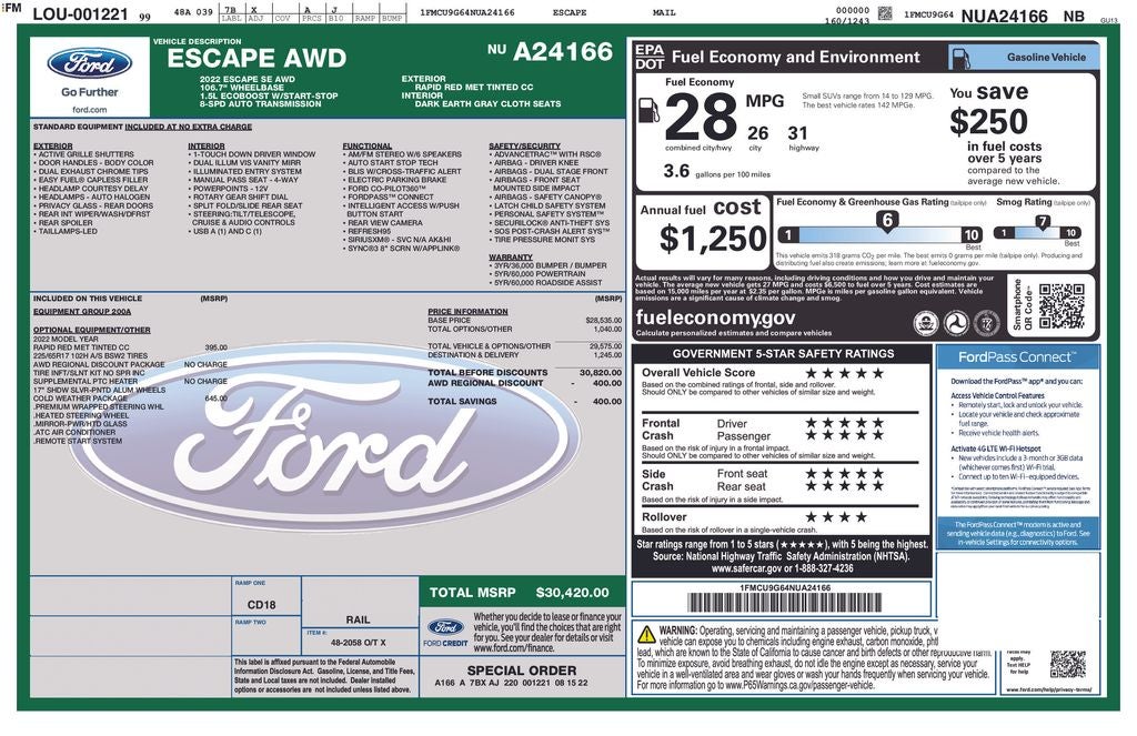 2022 Ford Escape SE