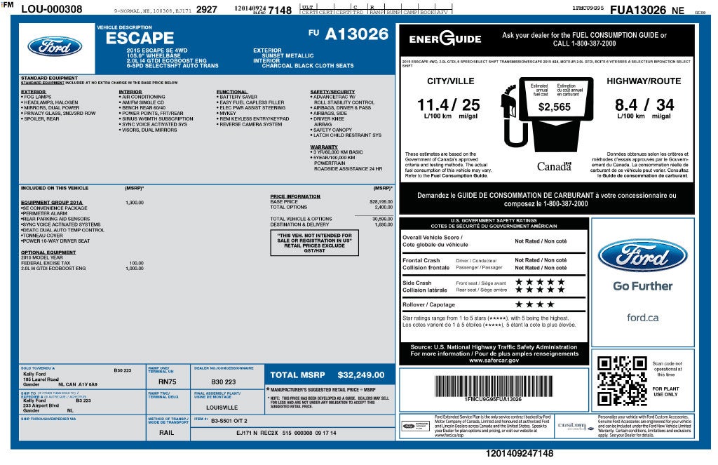2015 Ford Escape SE