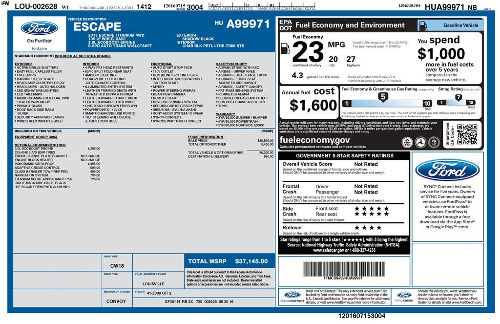 2017 Ford Escape Titanium