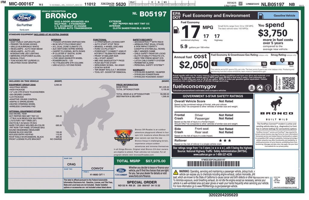 2022 Ford Bronco Wildtrak