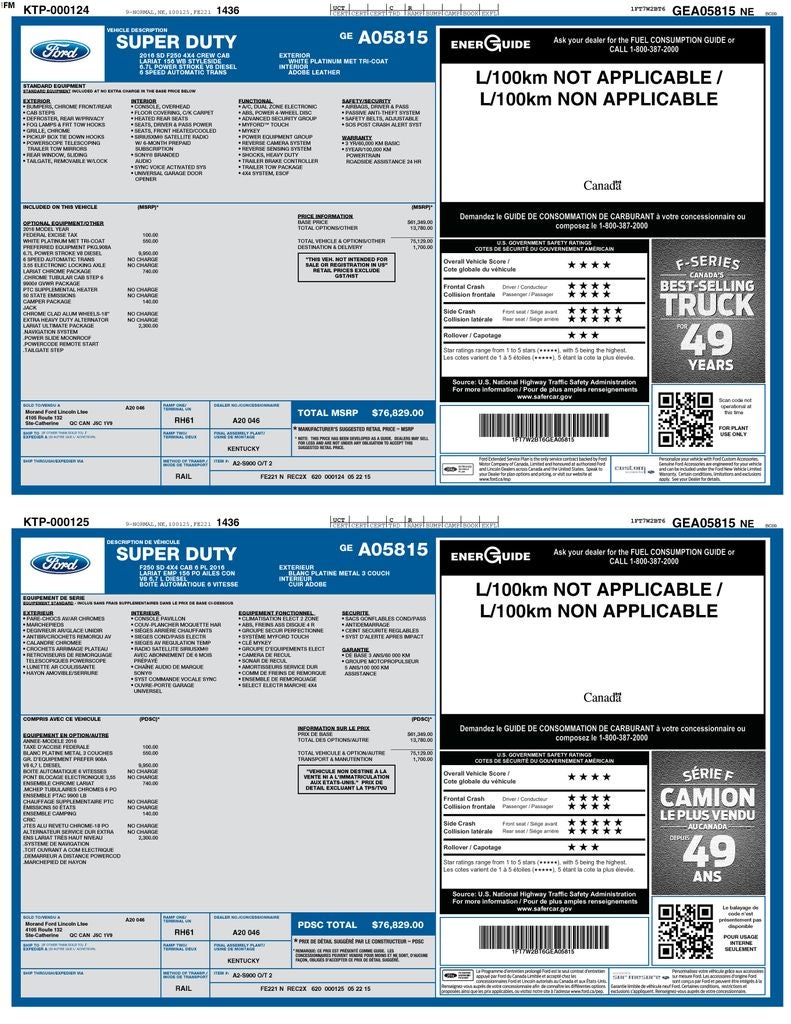 2016 Ford F-250SD Lariat DIESEL