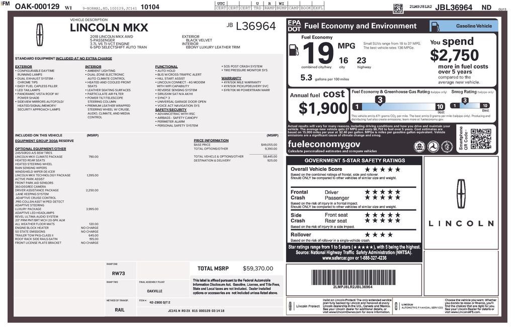 2018 Lincoln MKX Reserve