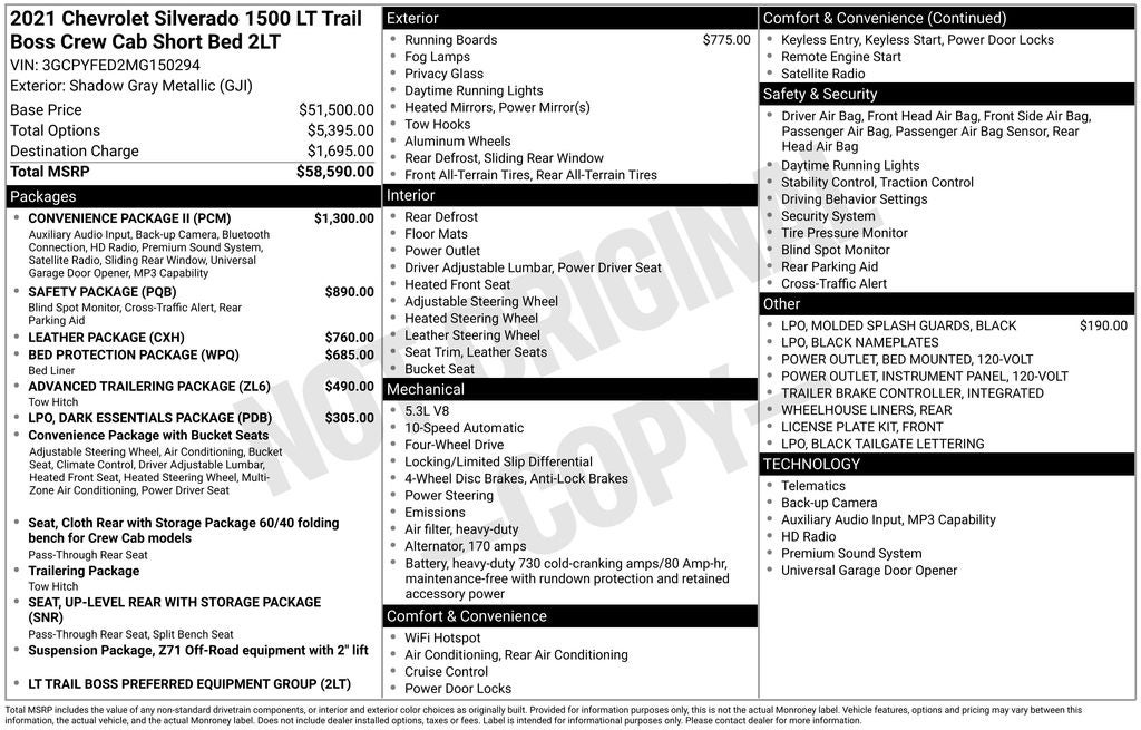 2021 Chevrolet Silverado 1500 LT Trail Boss