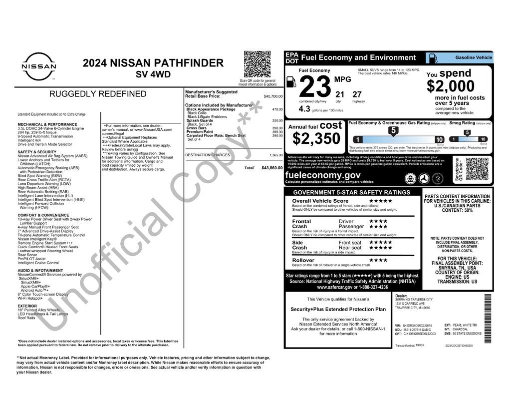 2024 Nissan Pathfinder SV