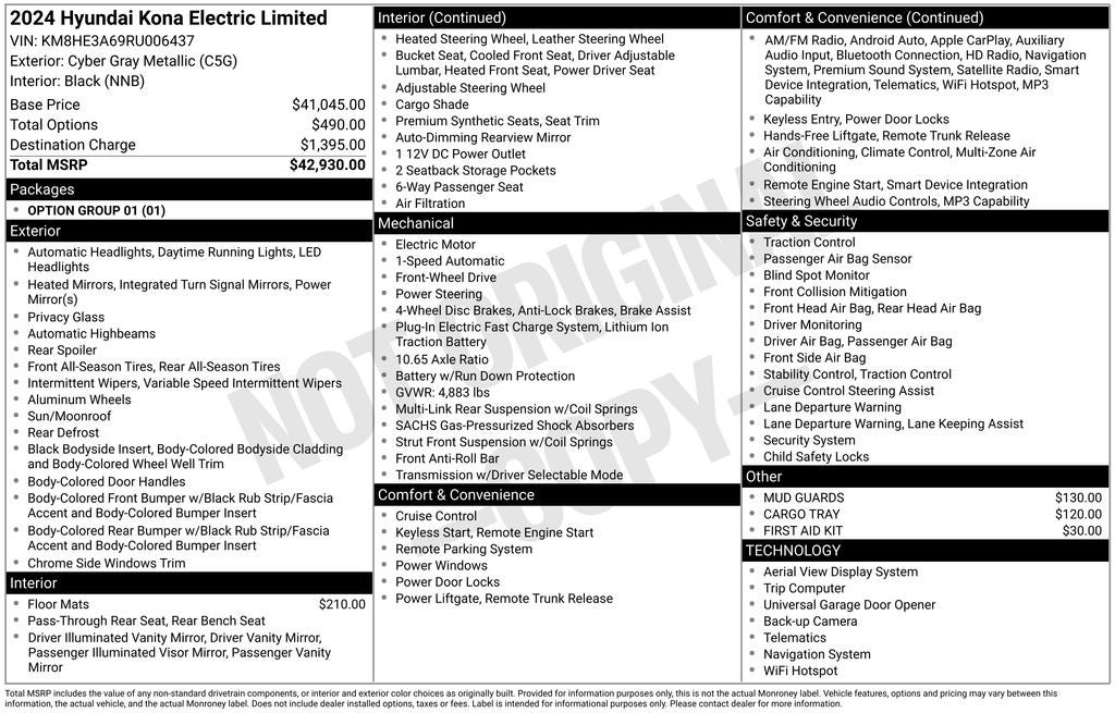 2024 Hyundai Kona Electric Limited