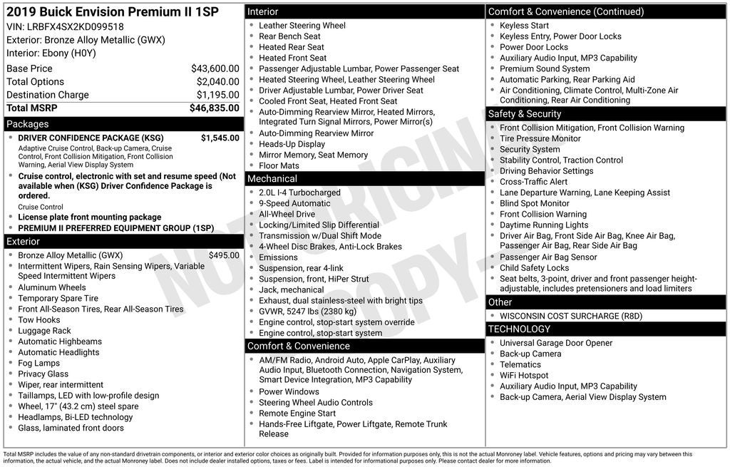 2019 Buick Envision Premium II
